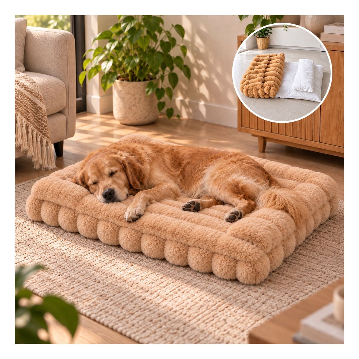 PACK2 COLCHON RECTANGULAR CON ALMOHADA EN RAYAS MARRON DE USO COMODO FINO YREGALO STICKER - 2