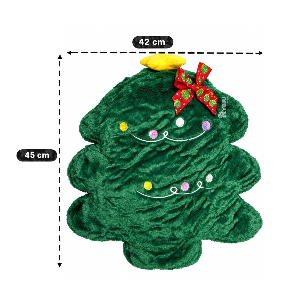 PELUCHE DE ARBOL DE PINO PARA DECORACION NAVIDENA VERDE OSCURO Y REGALO STICKER - 2