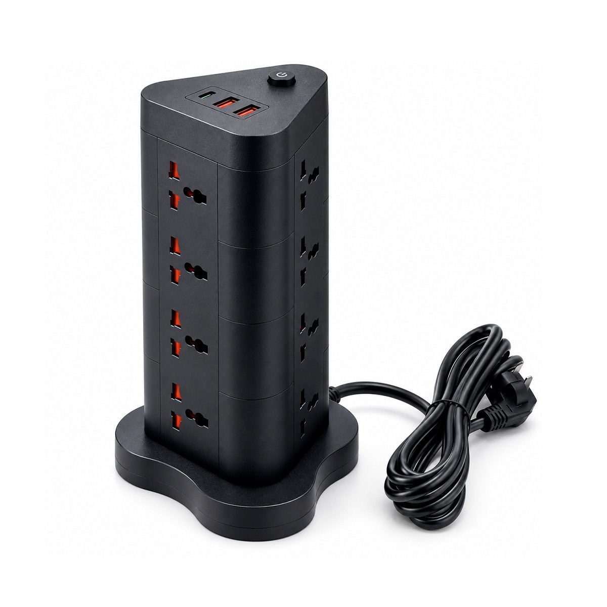 EXTENSION TRIANGULAR DE 12 PARA 2 PUERTOS USB 1 C NEGRO Y STICKY - 1