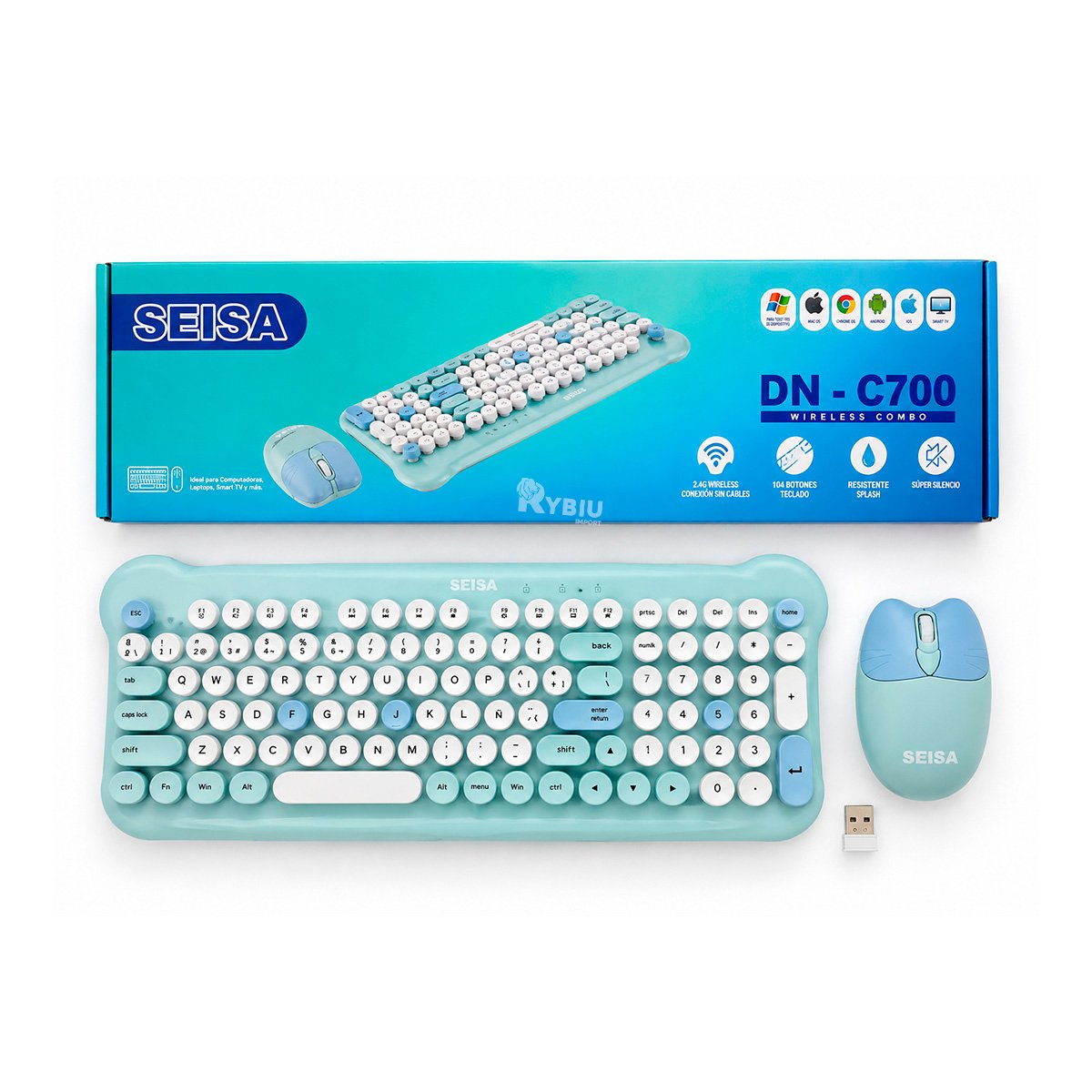 EQUIPO INALAMBRICO DE ESCRITURA Y NAVEGACION EN COLOR CELESTE Y STICKY - 1