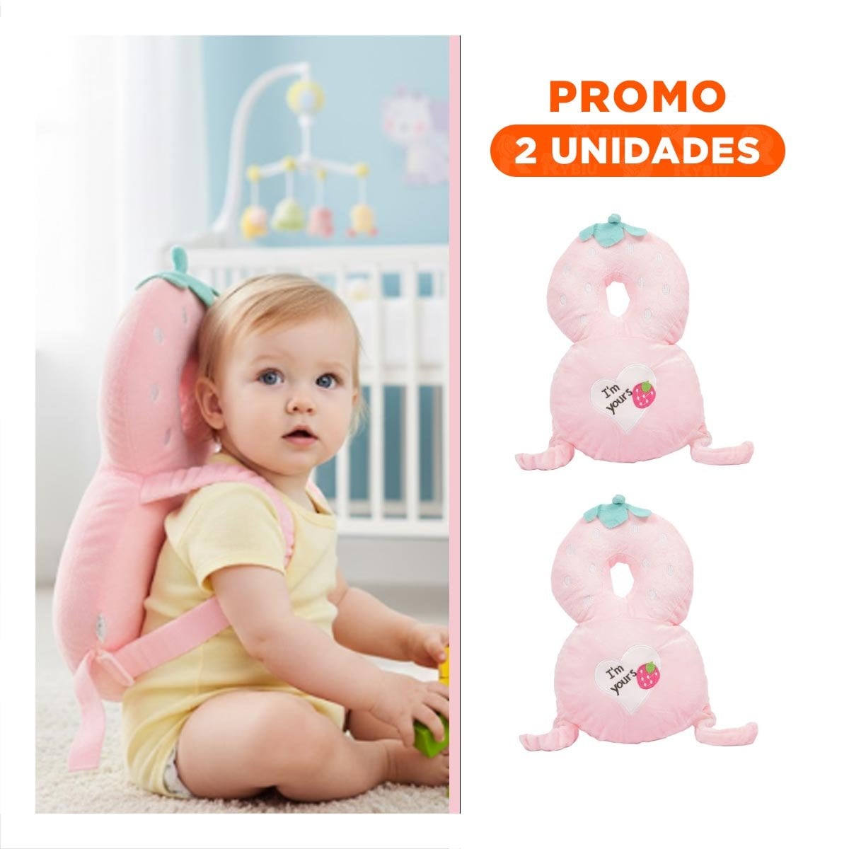 PACK2 ALMOHADILLA PROTECTORA PARA DESCANSO ROSADO - 1