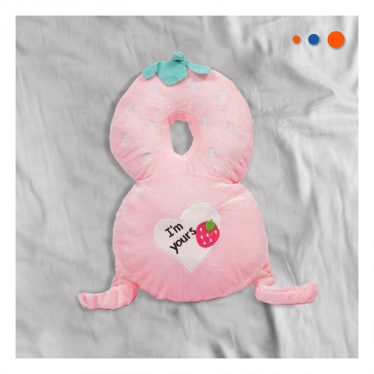 COJIN PARA BEBES CON APOYO SUAVE ROSADO Y STICKY - 2