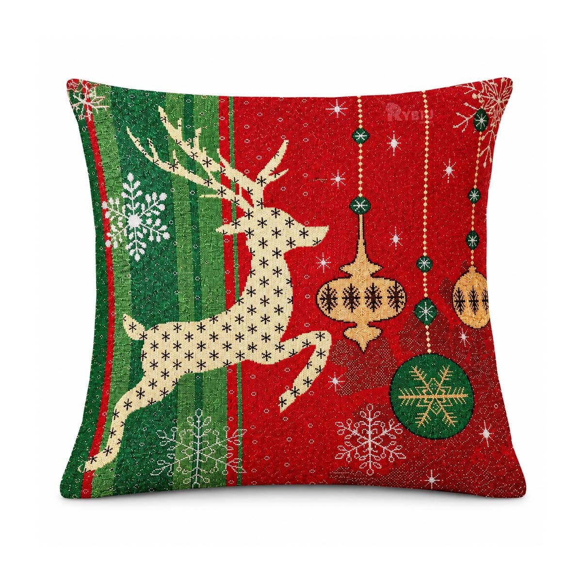 PROTECTOR PARA ALMOHADA CON ESTAMPA INVERNAL 45X45CM ROJO Y STICKY - 1