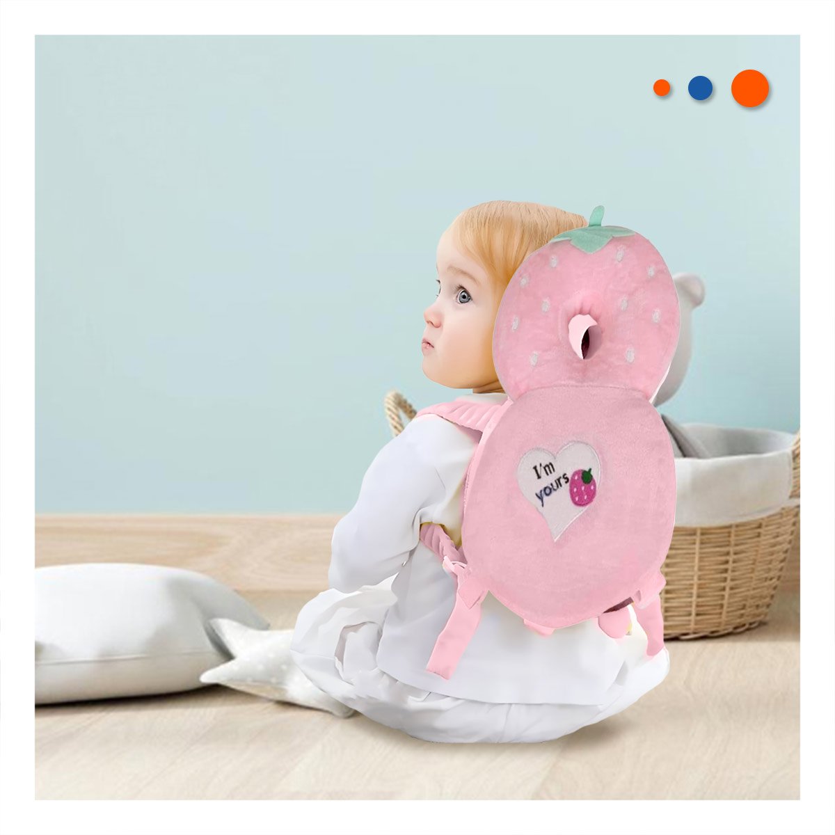 PACK4 ALMOHADA ANTICAIDA PARA DESCANSO INFANTIL ROSADO YPAPEL REGALO - 2