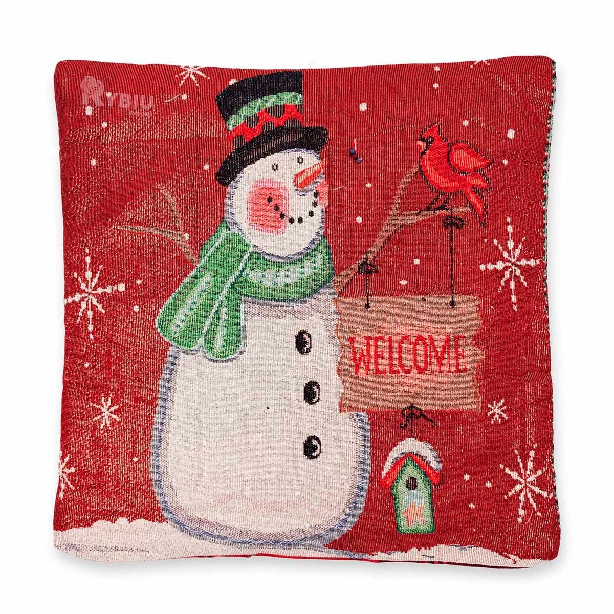 PROTECTOR PARA ALMOHADA CON ESTAMPA INVERNAL 45X45CM ROJO Y STICKY - 1