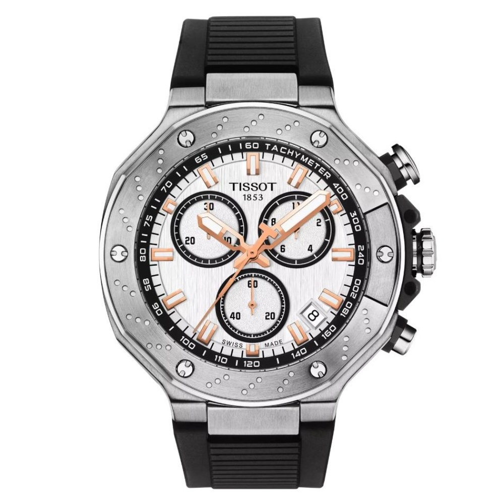 RELOJ PARA HOMBRE T-RACE CHRONOGRAPH NEGRO Y PLATA - 1