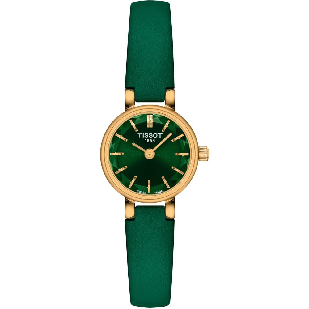 RELOJ PARA MUJER LOVELY ROUND VERDE Y ORO AMARILLO - 1