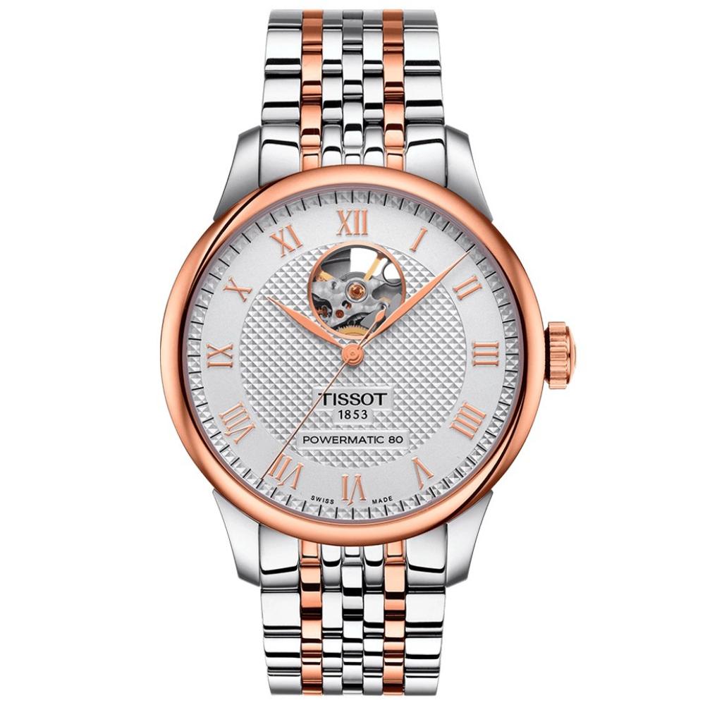 RELOJ PARA HOMBRE LE LOCLE POWERMATIC 80 OPEN HEART ORO ROSA - 1