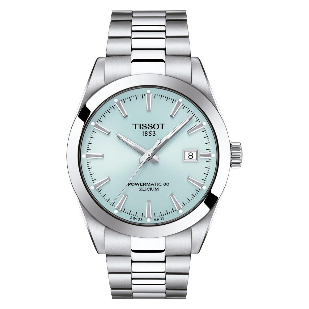 RELOJ PARA HOMBRE GENTLEMAN POWERMATIC 80 SILICIUM PLATA Y AZUL HIELO - 1