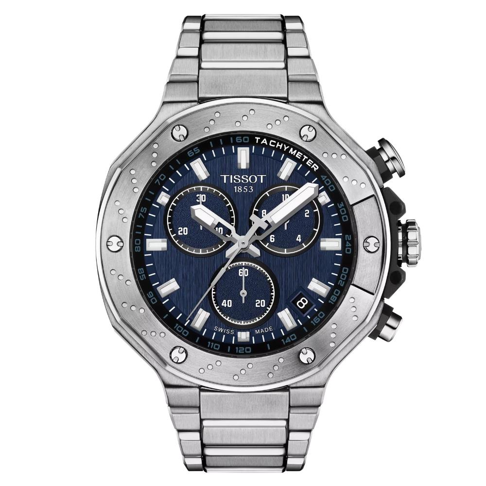 RELOJ PARA HOMBRE T-RACE CHRONOGRAPH PLATA Y AZUL - 1