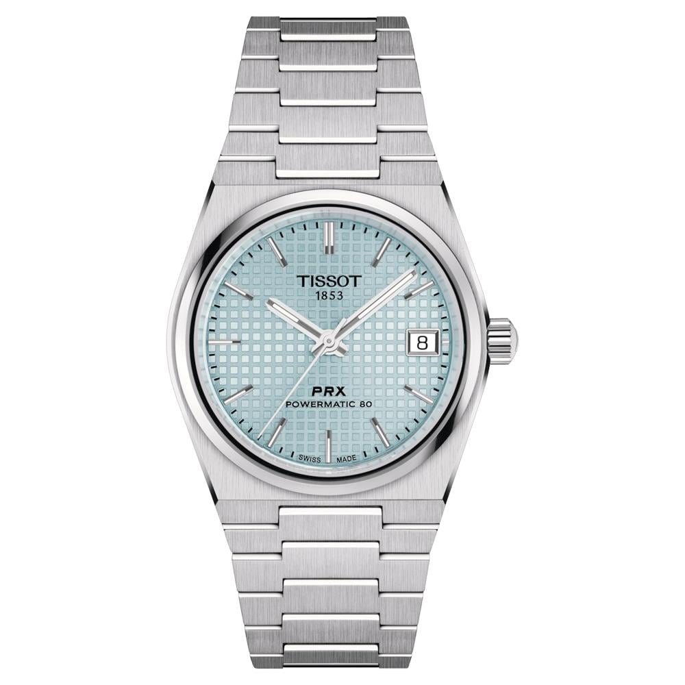 RELOJ PARA MUJER PRX POWERMATIC 80 35MM PLATA Y AZUL HIELO - 1