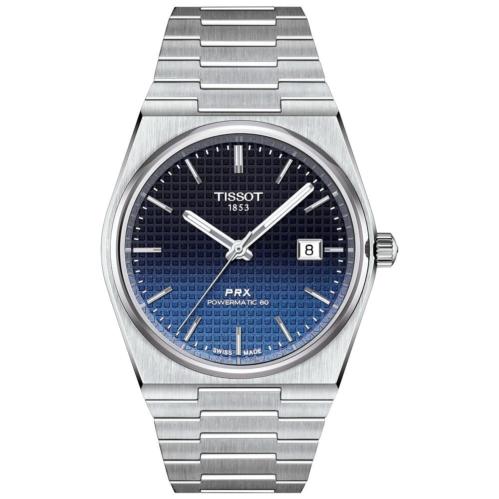 RELOJ PARA HOMBRE PRX POWERMATIC 80 GRADIENT 40MM PLATA Y AZUL - 1