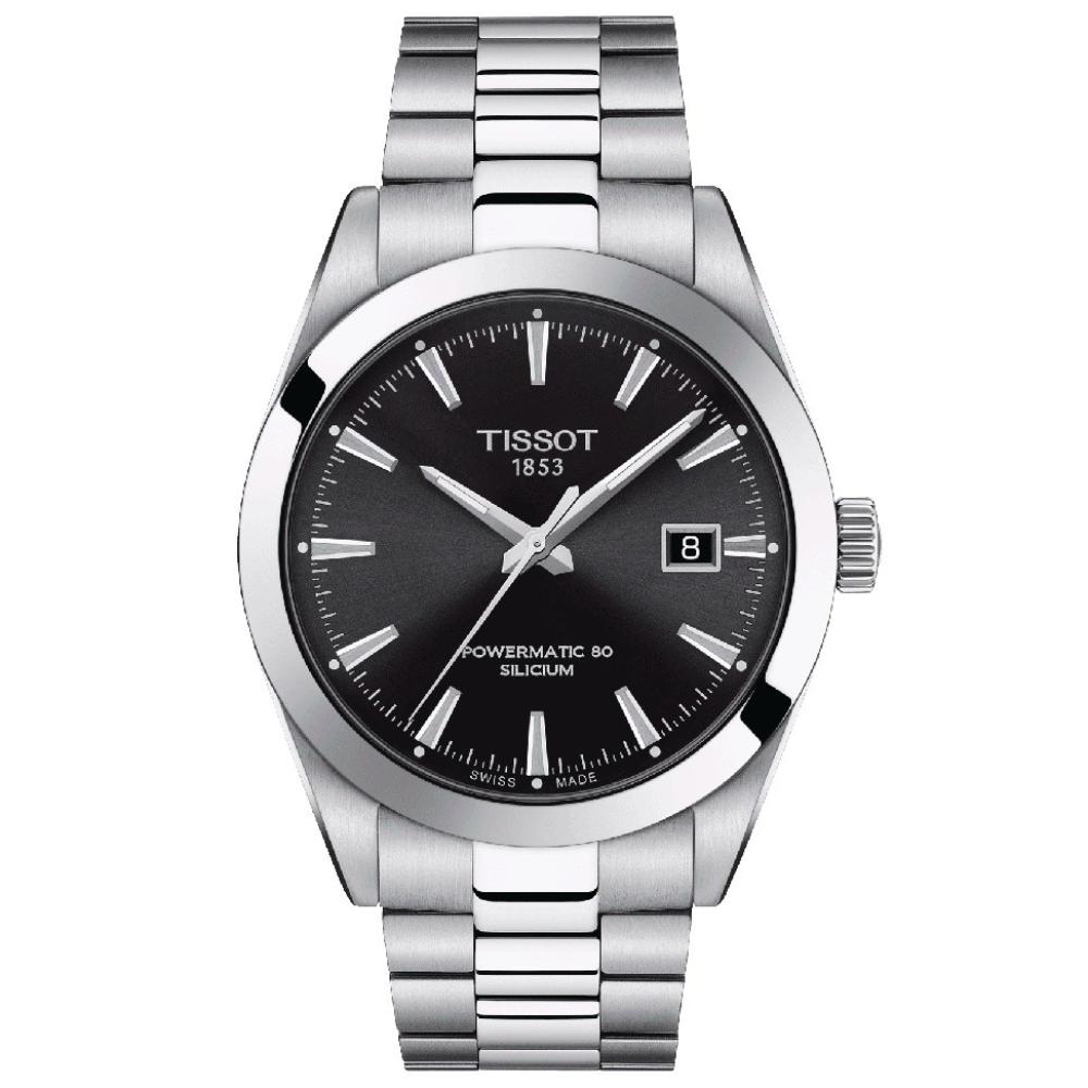 RELOJ PARA HOMBRE GENTLEMAN POWERMATIC 80 SILICIUM PLATA Y NEGRO - 1