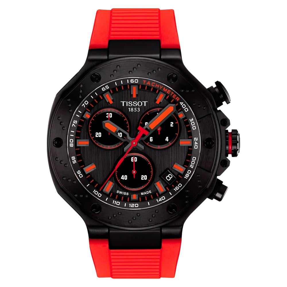 RELOJ PARA HOMBRE T-RACE QUARTZ CHRONOGRAPH ROJO Y NEGRO - 1