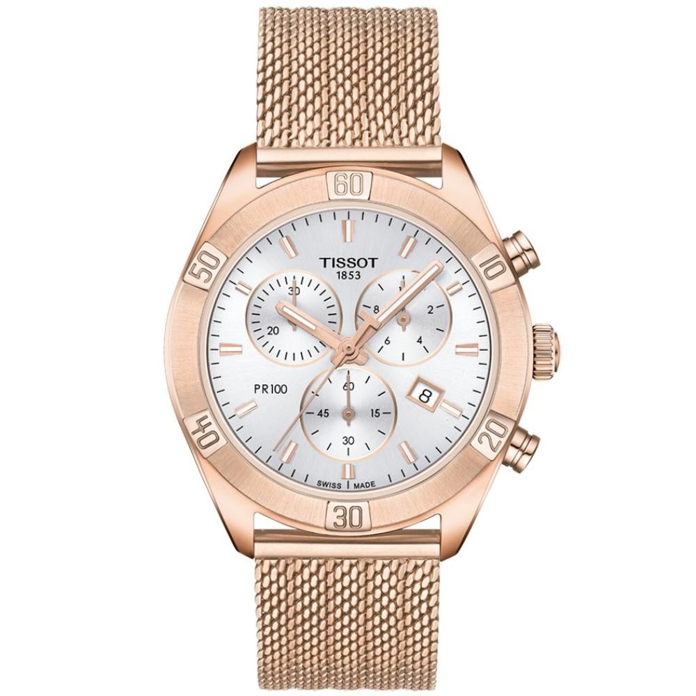 RELOJ PARA MUJER PR 100 SPORT CHIC CHRONOGRAPH ORO ROSA - 1