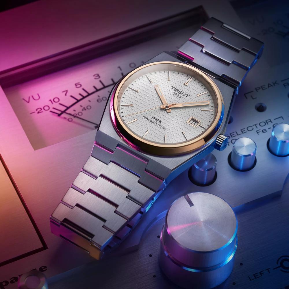 RELOJ PARA HOMBRE PRX POWERMATIC 80 PLATA Y ORO ROSA - 2