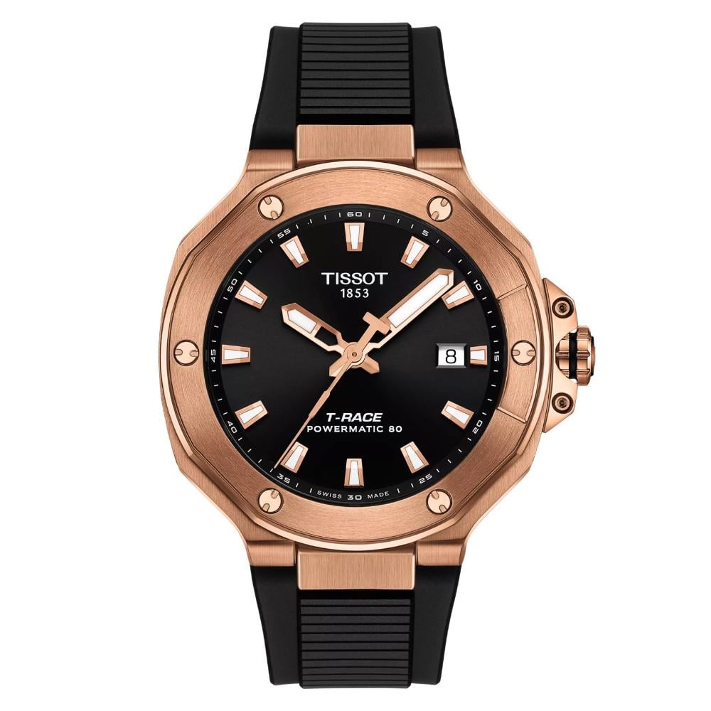 RELOJ PARA HOMBRE T-RACE POWERMATIC 80 41MM NEGRO Y ORO ROSA - 1