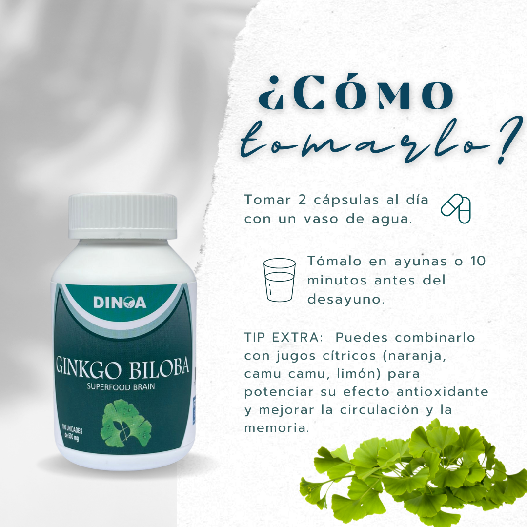 SUPLEMENTO DINOA CÁPSULAS BLANDAS GINKGO BILOBA 100 UNIDADES - 3