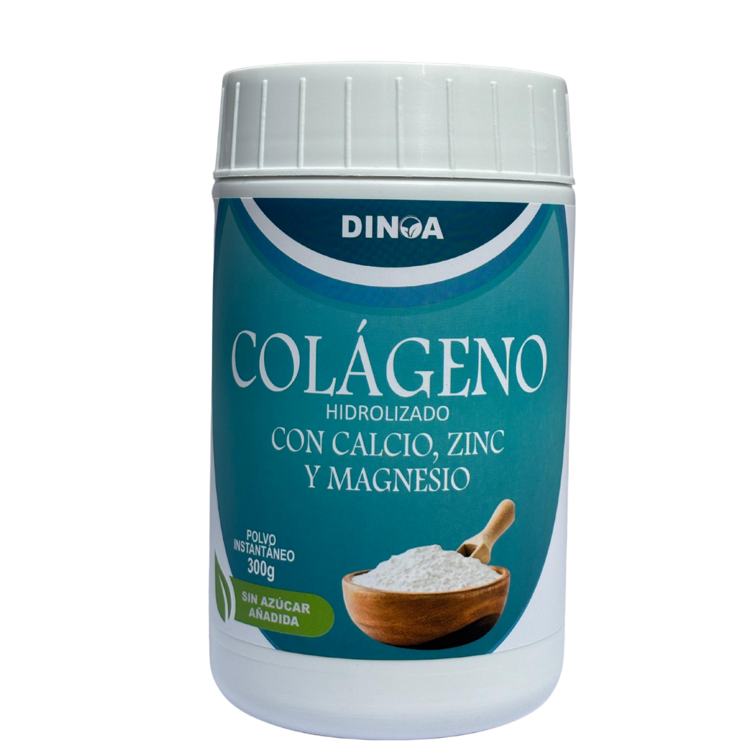 COLÁGENO HIDROLIZADO CON ZINC, CALCIO Y MAGNESIO DINOA POTE 300G - ARTICULACIONES SALUDABLES - 1