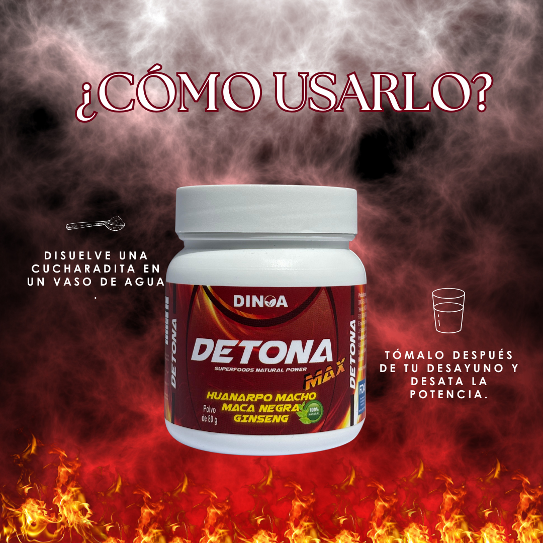 DETONA MAX DINOA POTE 80G /RENDIMIENTO /VITALIDAD MASCULINA - 3