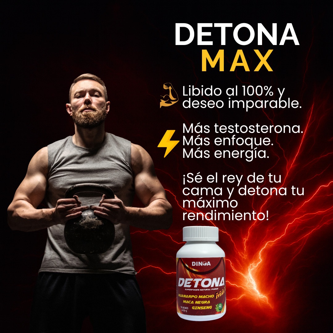 DETONA MAX DINOA FRASCO X 100 CÁPSULAS / RENDIMIENTO / VITALIDAD MASCULINA - 2