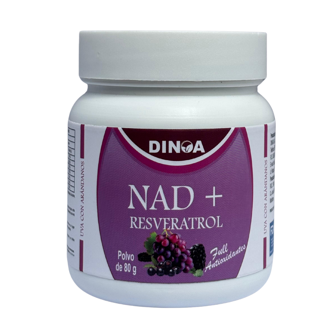 NAD + RESVERATROL DINOA POTE 80G / LONGEVIDAD / SALUD CELULAR - 1