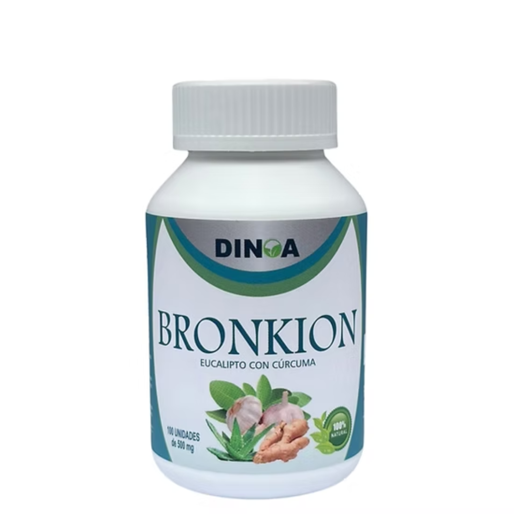 BRONKION (EUCALIPTO, CURCUMA) DINOA CÁPSULA X 100 / SALUD RESPIRATORIA - 1