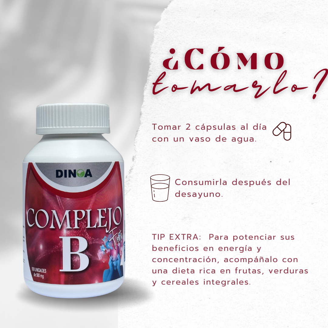 COMPLEJO B- FORTE DINOA CÁPSULA X 100 - ENERGÍA-MENTE ACTIVA - 3