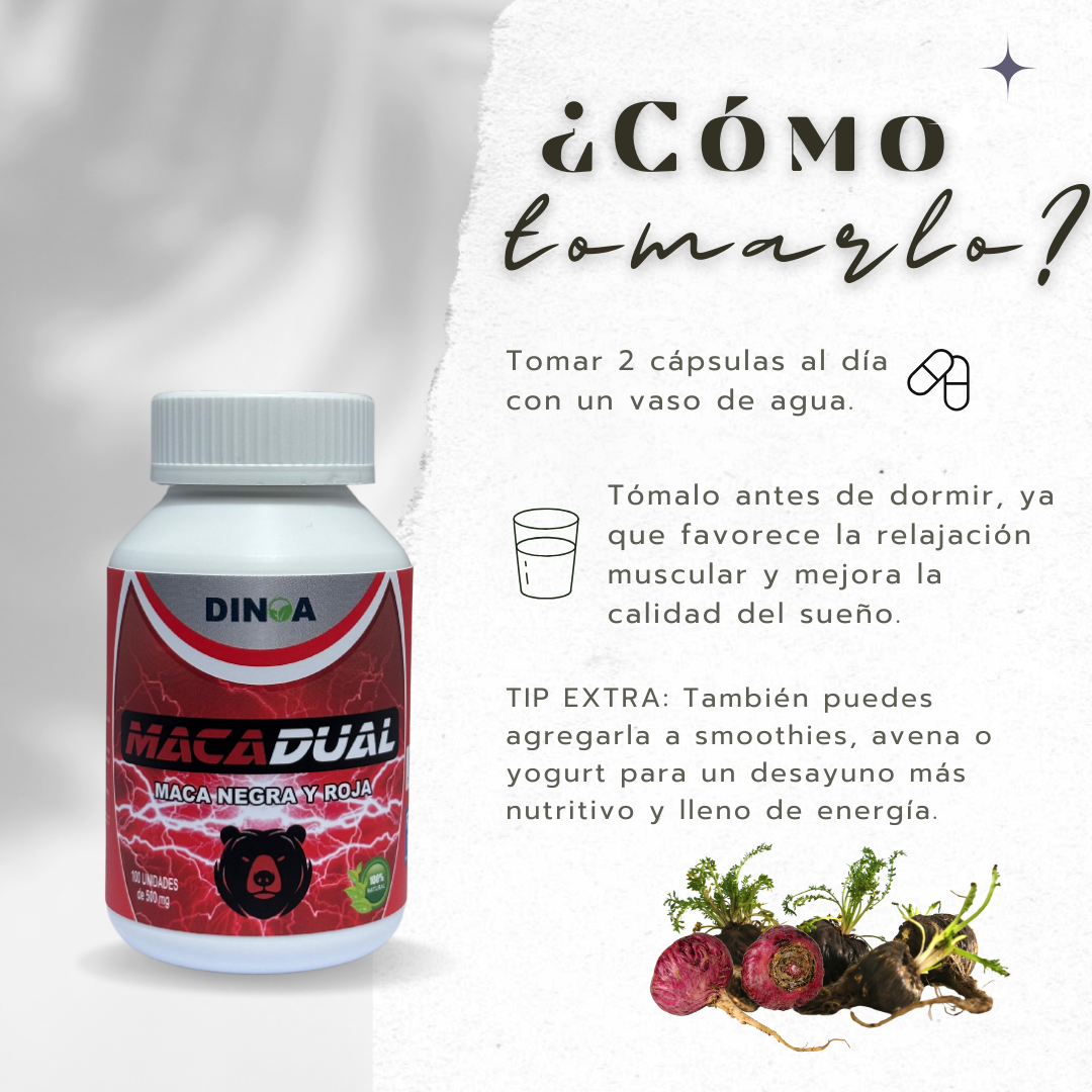 MACADUAL OSO  DINOA CÁPSULAS  X 100 / ENERGíA /DESEO / VITALIDAD - 3