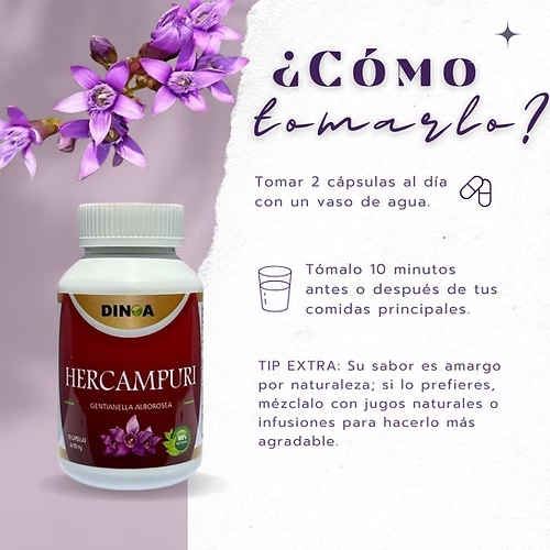 HERCAMPURI DINOA CAPSULAS X 100 / SUPLEMENTO NATURAL DEPURATIVO - 4