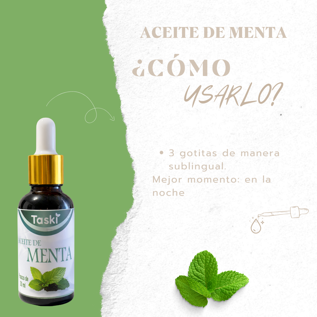 ACEITE DE MENTA TASKI 30ML /REFRESCANTE /DESCONGESTIONANTE /REFRESCANTE - 3