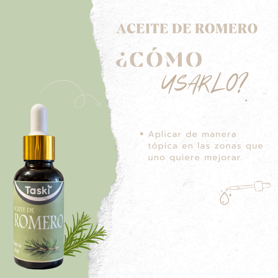 ACEITE DE ROMERO TASKI 30ML /FORTALECEDOR CAPILAR /BRILLO NATURAL - 3