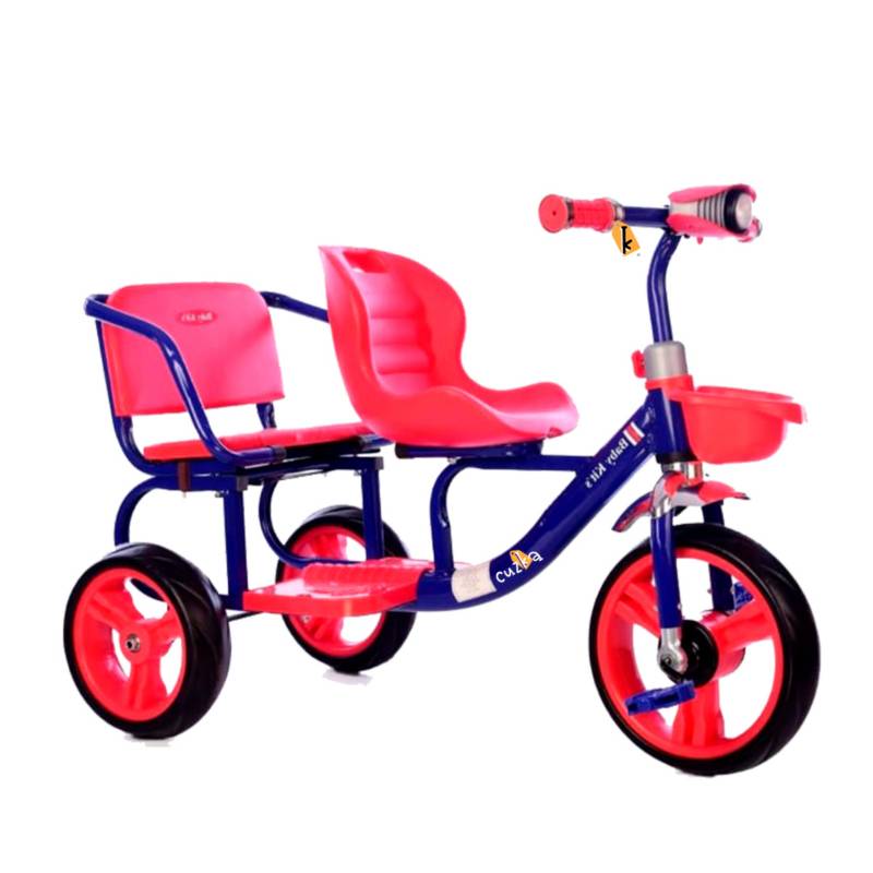 TRICICLO DOBLE ASIENTO BABY KITS »NEO» RED - 1