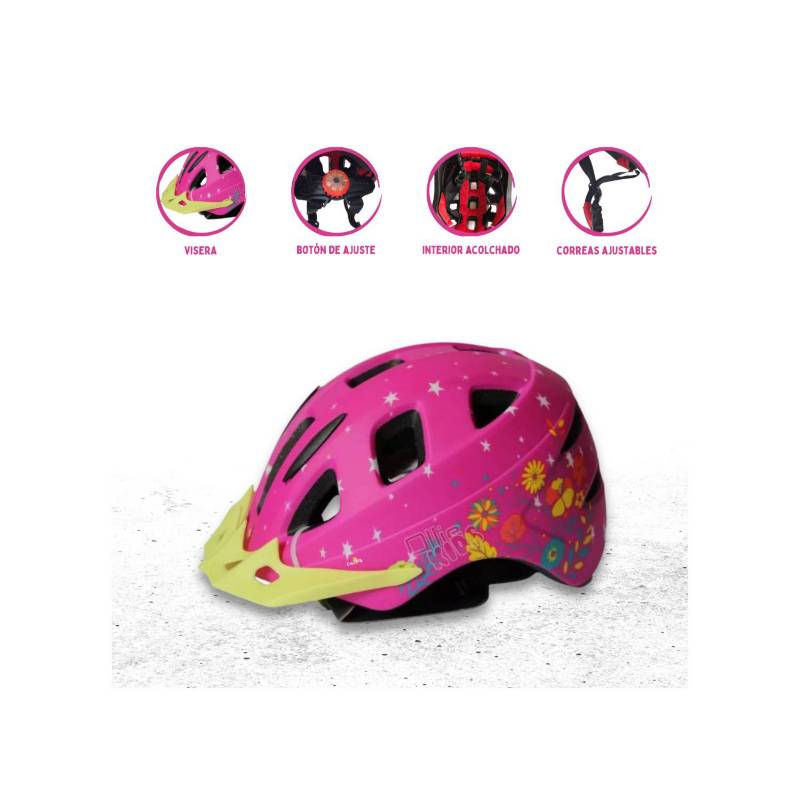 CASCO OLLIE AERODINAMICO LILA PROTECTOR REGULABLE NIÑO - 1