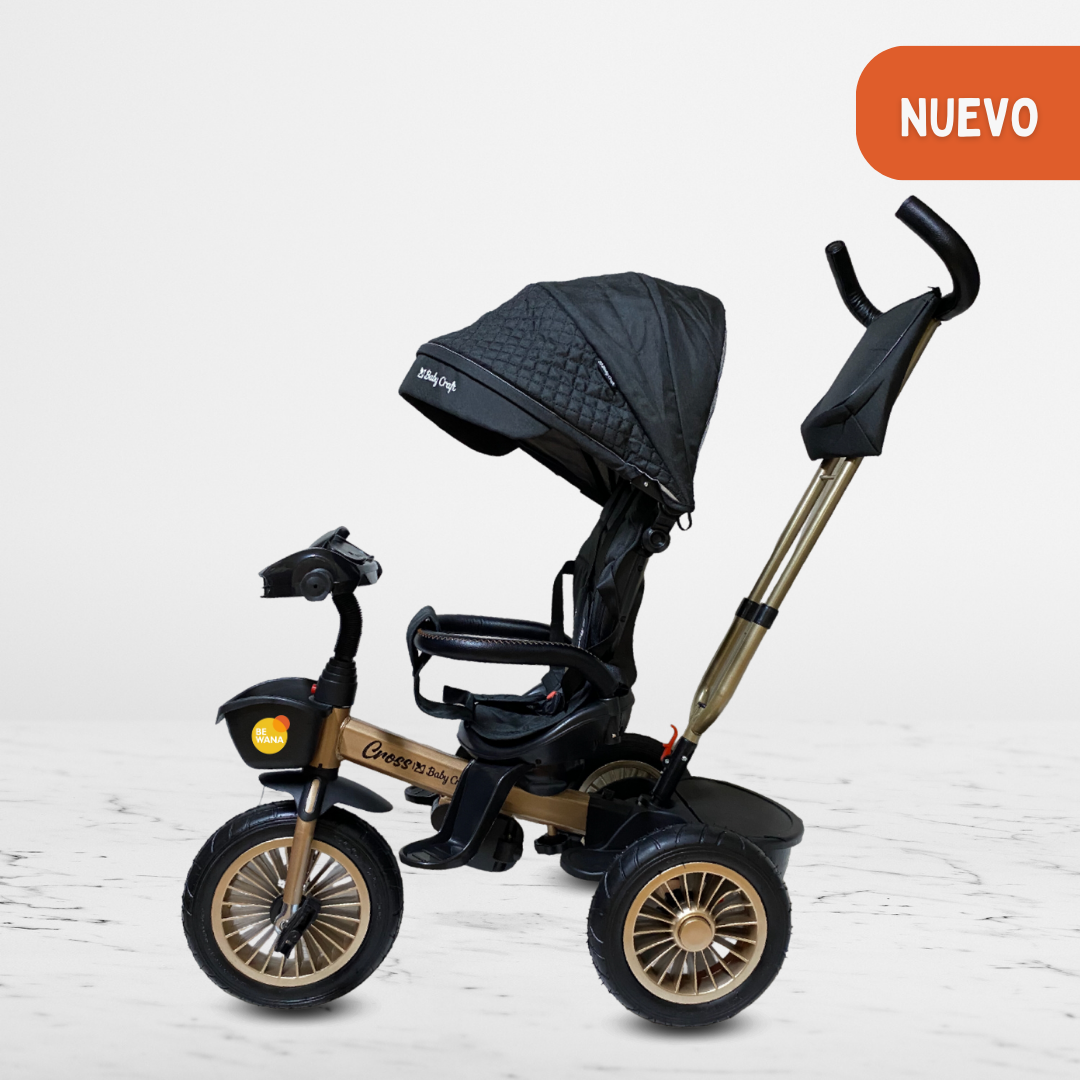 TRICICLO VOYAGE GUIADOR CON USB PARA NIÑOS CROSS BLACK NEGRO - 2