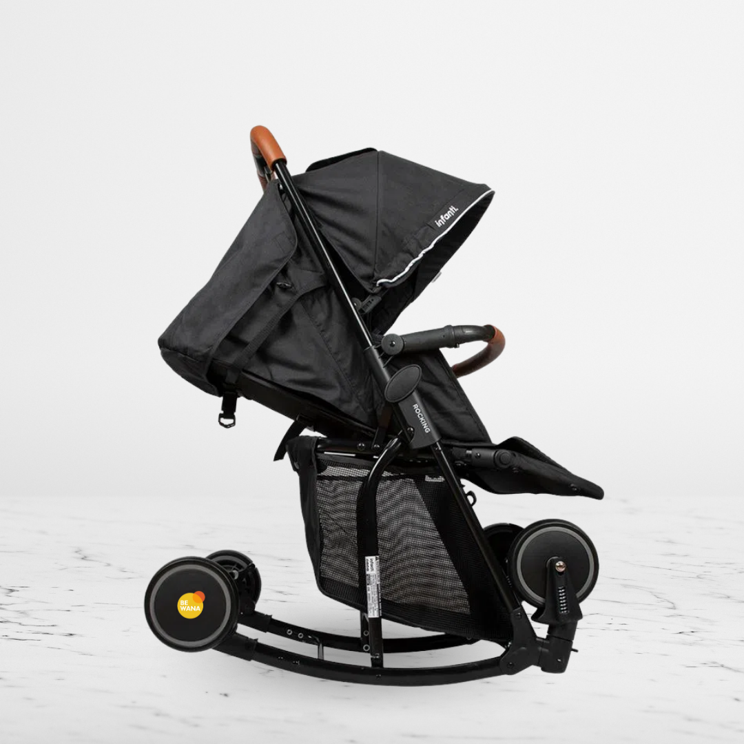 COCHE CUNA MECEDORA INFANTI ROCKING NEGRO PARA BEBÉS BLACK - 2