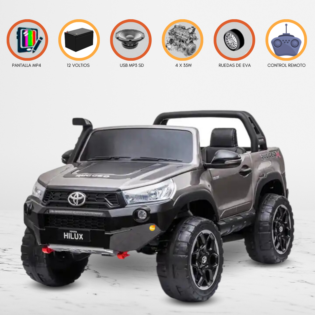 CAMIONETA A BATERÍA TOYOTA LICENCIADO PARA NIÑOS «HILUX» GRAY - 1