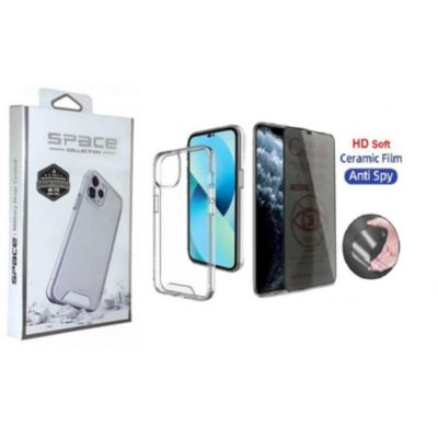 CASE SPACE IPHONE 14 COLLECTION COVER + MICA CERAMICA ANTI ESPIA - 1