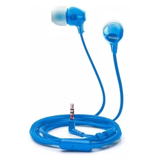 AUDÍFONOS SONY IN-EAR MDR-EX15AP CON MICRÓFONO AZUL - 2