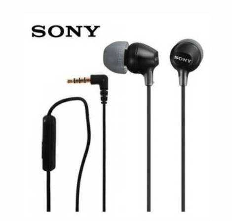 AUDÍFONOS SONY IN-EAR MDR-EX15AP CON MICRÓFONO NEGRO - 1