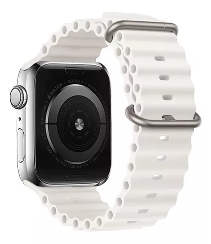 CORREA PARA APPLE WATCH 44 MM SILICONA CORRUGADA BLANCO - 2