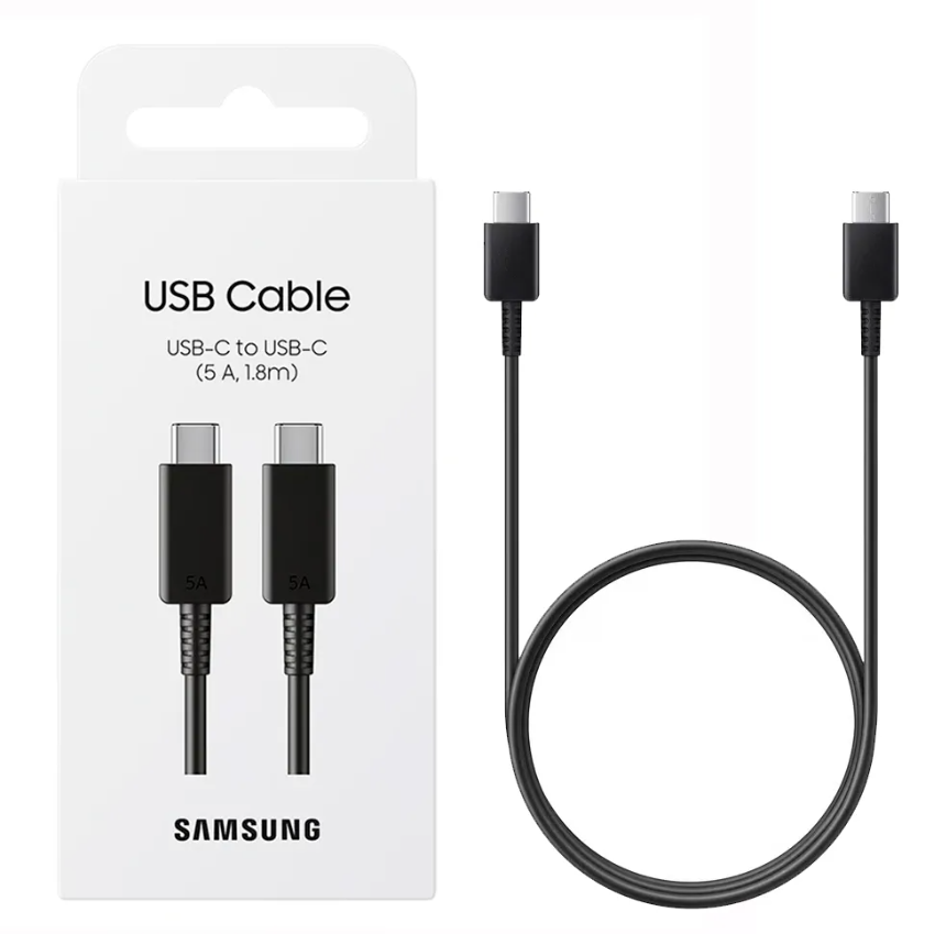 CABLE SAMSUNG USB-C TO USB-C 3A 1 8METROS NEGRO - 1