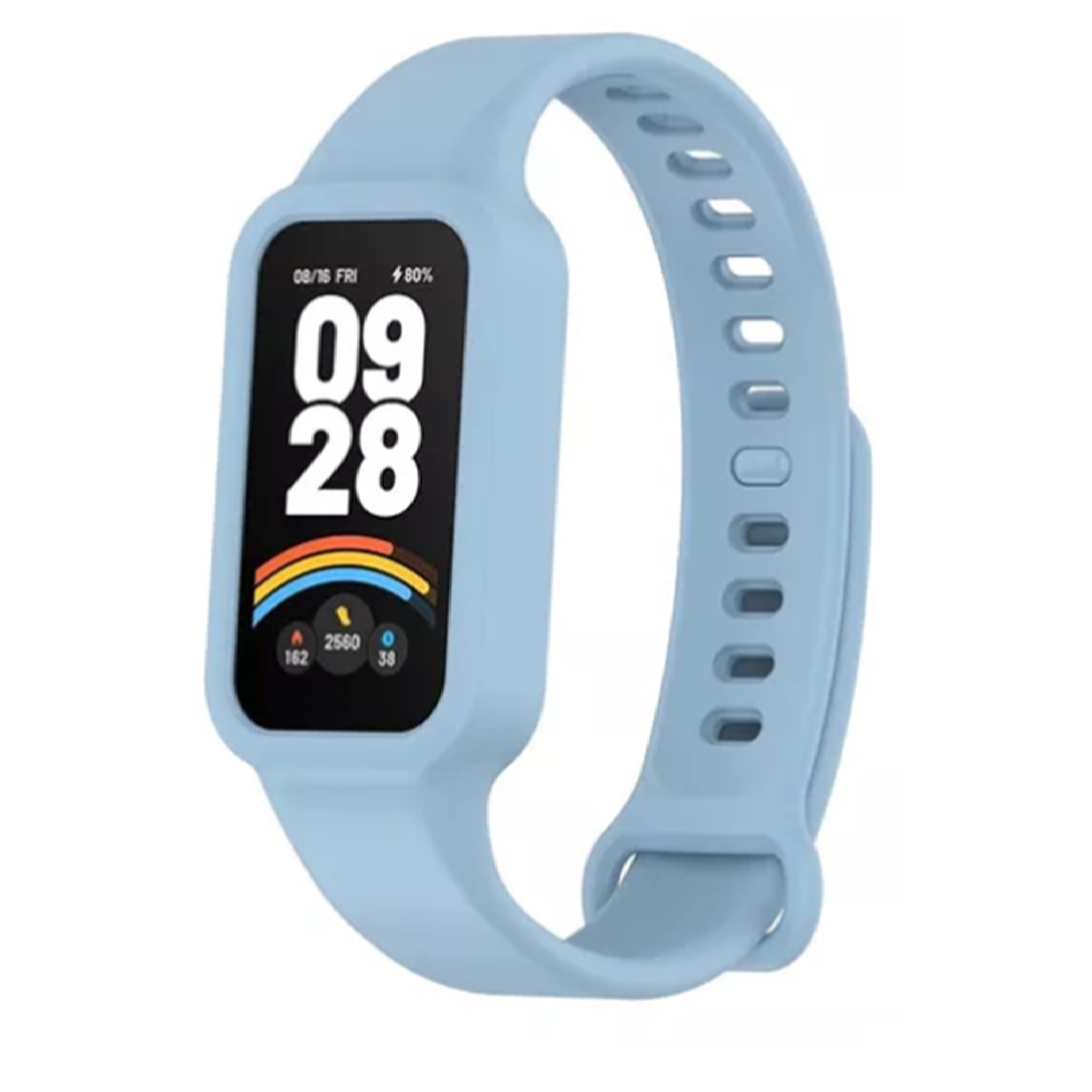 CORRES SILICONA PARA XIAOMI SMART BAND 9 ACTIVE - CELESTE - 1