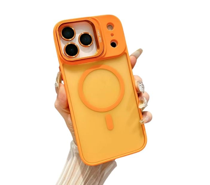 CASE MOKET IPHONE 17 PRO MAX NARANJA – MAGNÉTICO CON SOPORTE DE CÁMARA - 1