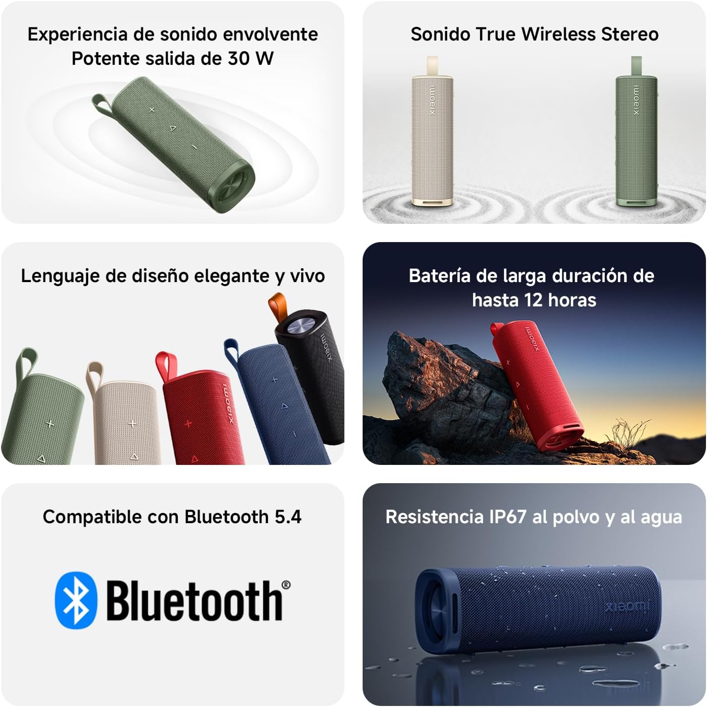 PARLANTE BLUETOOTH XIAOMI OUTDOOR 30W IP67 - AZUL - 2