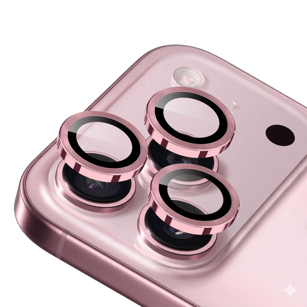 MICA DE CÁMARA PARA IPHONE 17 PRO MAX -ROSADO - 1