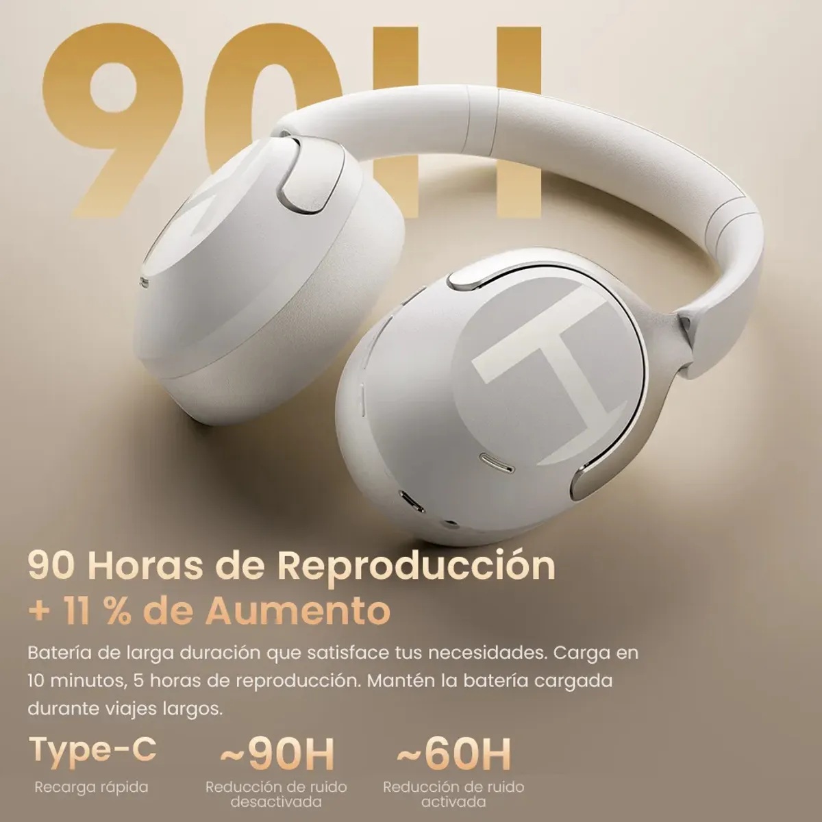 AURICULARES HAYLOU S40 ANC CANCELACIÓN DE RUIDO BLUETOOTH-BLANCO - 2