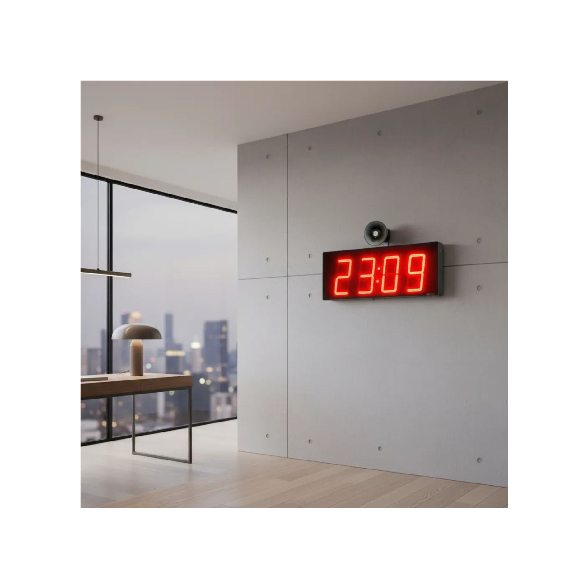 RELOJ CRONOMETRO 100 X 40 PARA CANCHA SINTÉTICA DEPORTIVA NEGRO/ROJO - 2