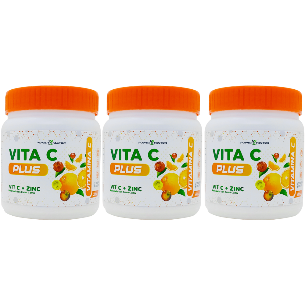 PACK TRÍO VITA C PLUS FRASCO 200 G SUPLEMENTO VITAMÍNICO - 1