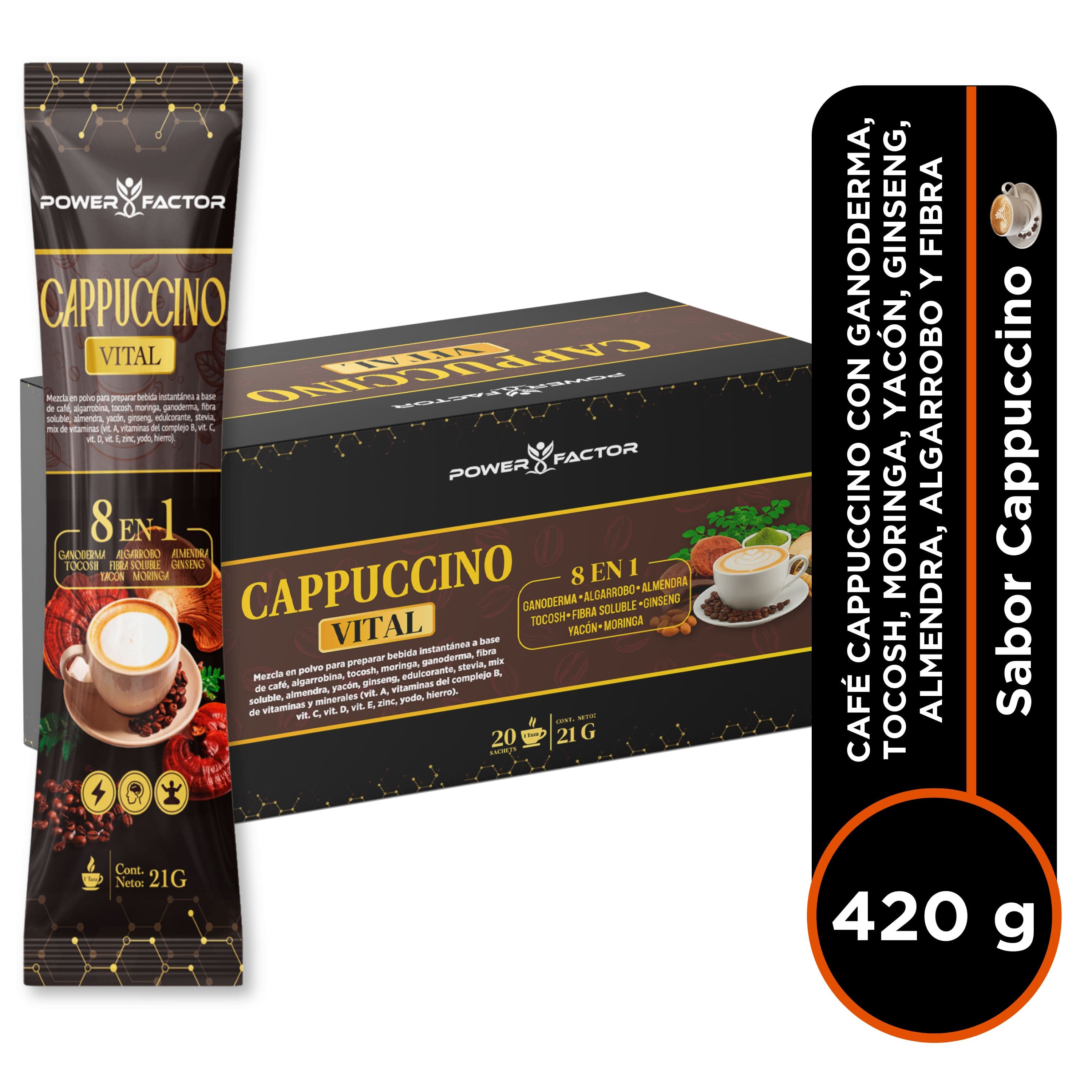 CAPPUCCINO VITAL CON GANODERMA 8 EN 1 - 1